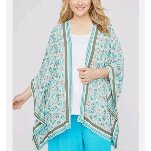 Catherine's Boho Kimono Loose Dolman Sleeves- Size 0X-1X NWOT - Picture 15 of 15